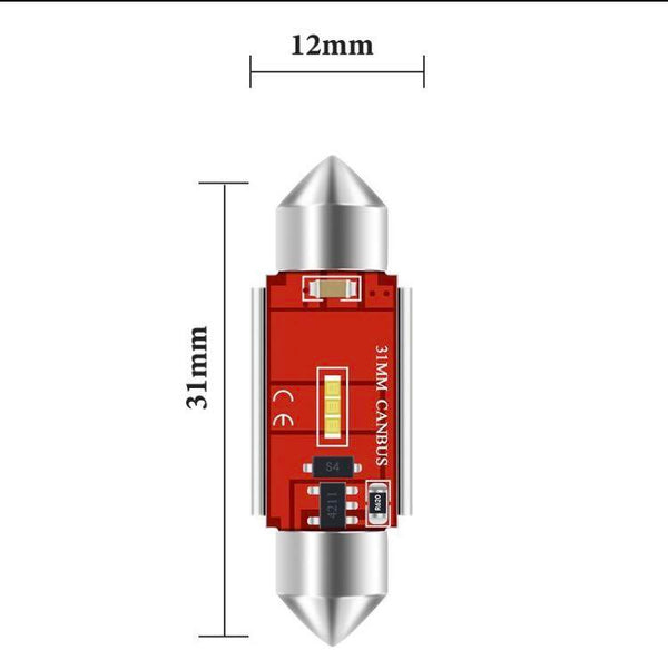 31mm Festoon Roof Led CSP 1860 Canbus - 10 SETS