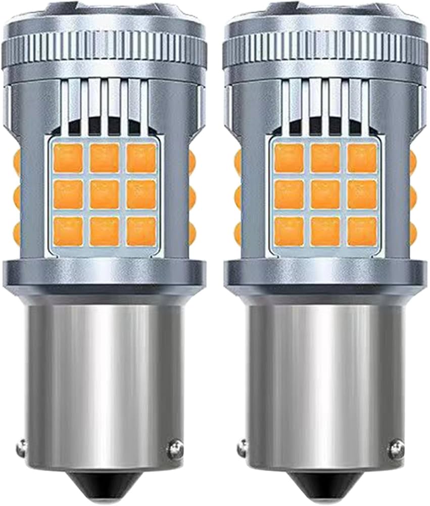 1156 Amber 180 degree single contact indicator 30w High Power Canbus Led  -Set