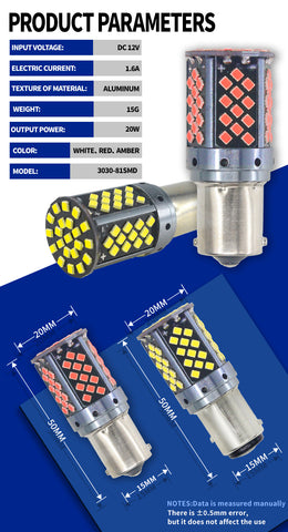 Premuim 1156 44 SMD Amber 180 Degree